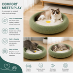 Flower Cat Scratcher Bed – Cozy 2-in-1 Scratching Lounge