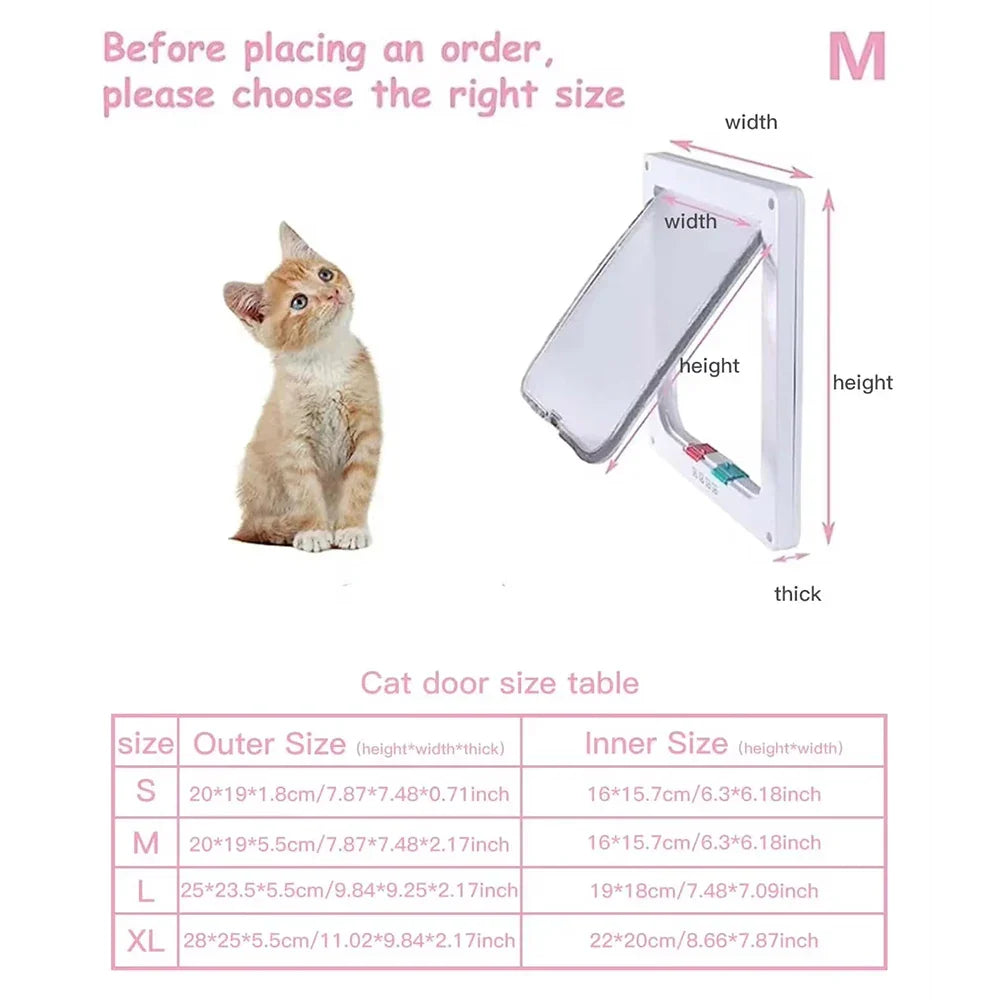 4-Way Locking Weatherproof Cat Door