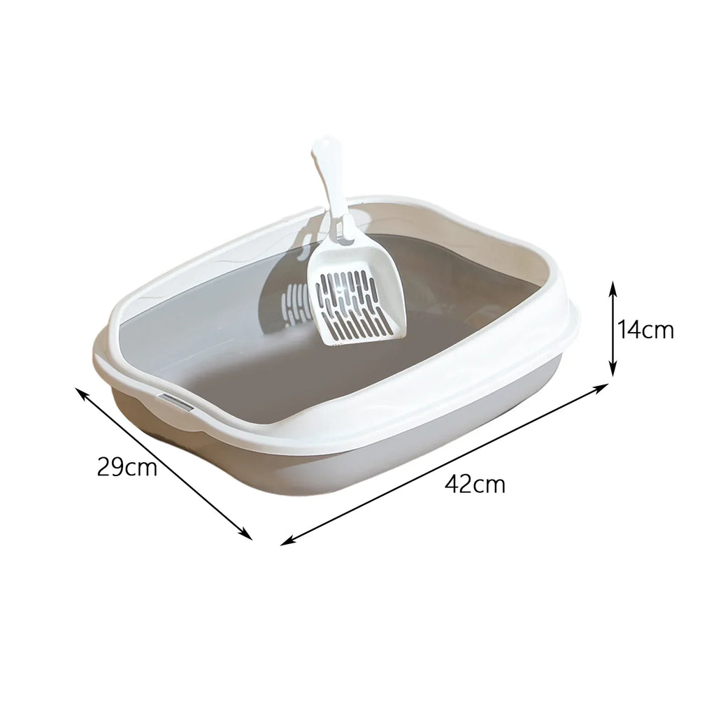 Semi-Enclosed Cat Litter Box