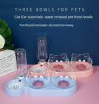 Durable Double Feeder for Food & Water for Cats & Dogs