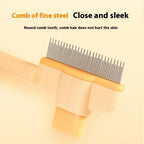 Self-Cleaning Grooming Comb – Pet Hair Remover for Cats & Dogs