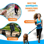 Reflective Dual-Elastic Hands-Free Dog Leash