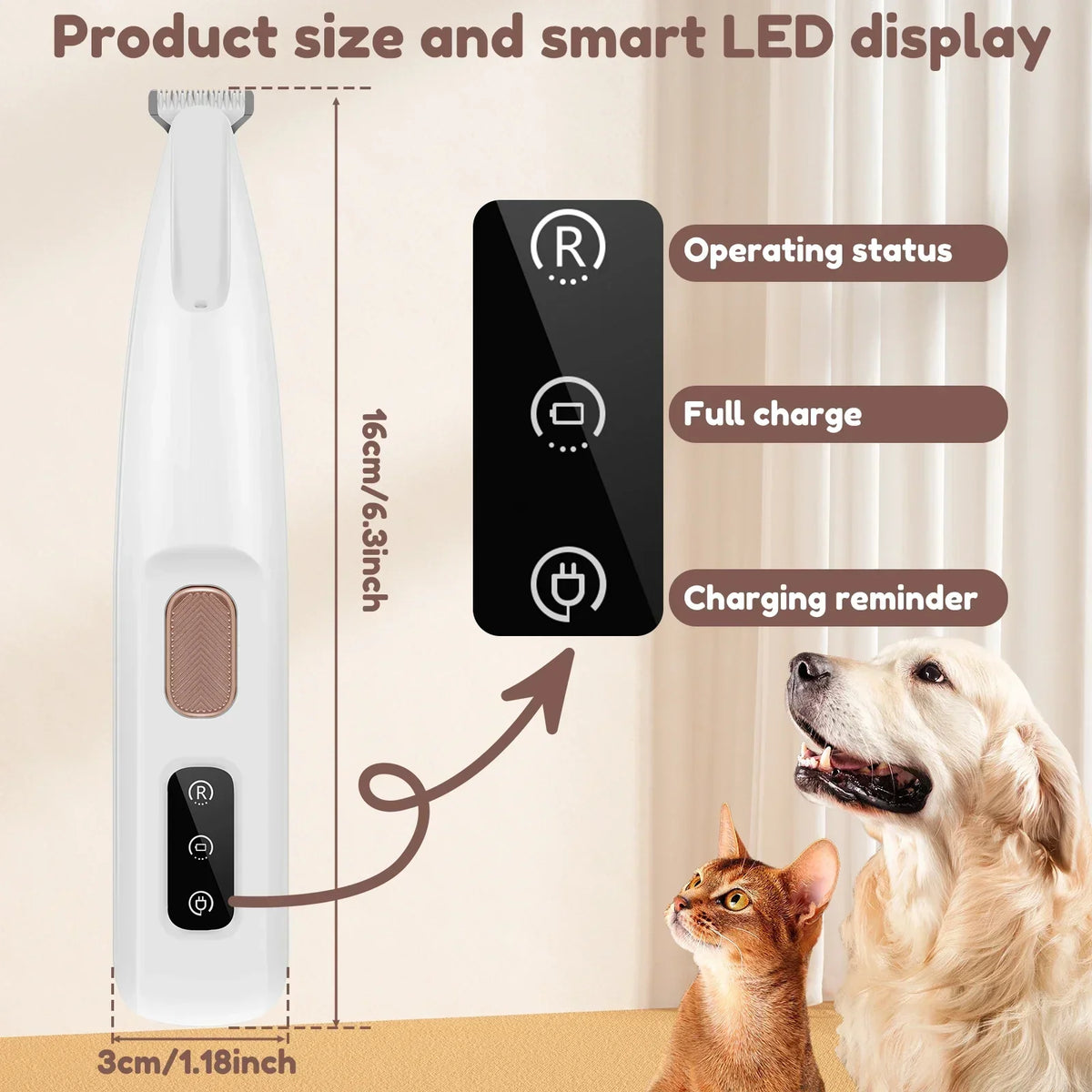 LED Pet Trimmer – Safe Grooming