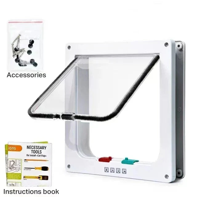 4-Way Locking Weatherproof Cat Door