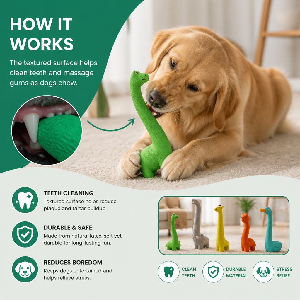 XXL Durable Teeth Cleaning Latex Dog Toy